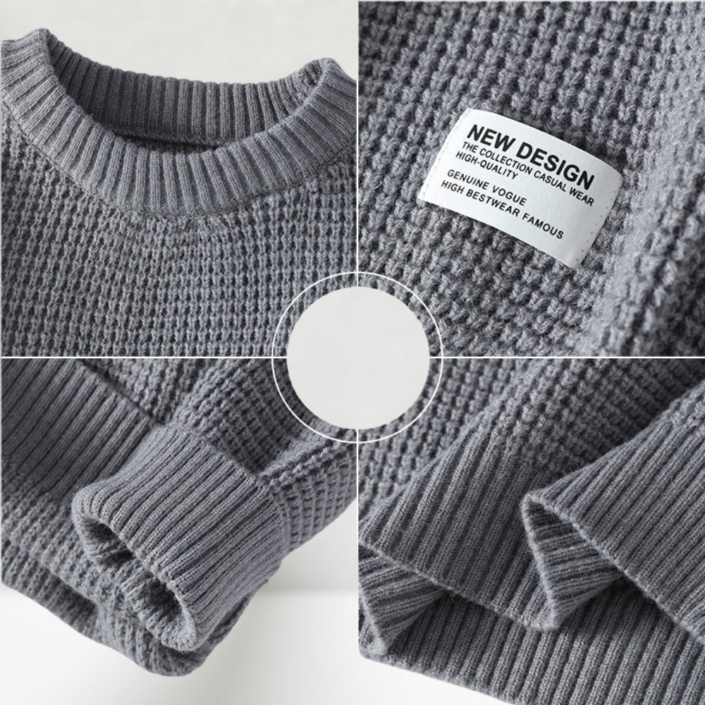Marvin | Strickpullover mit klassischem Rundhalsausschnitt