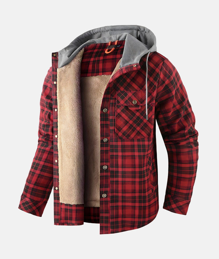 Gefütterte Jeansjacke für Herren mit Reißverschluss