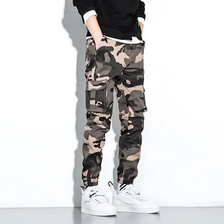 Jonas | Camo Cargo Hose Herren Komfort Fit