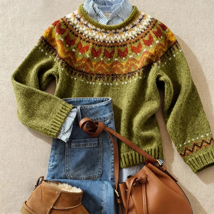 Helena | Feiner Strickpullover im Vintage-Stil
