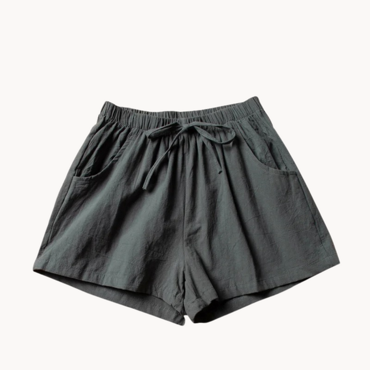 Elara | Leinen Shorts mit schrägen Taschen