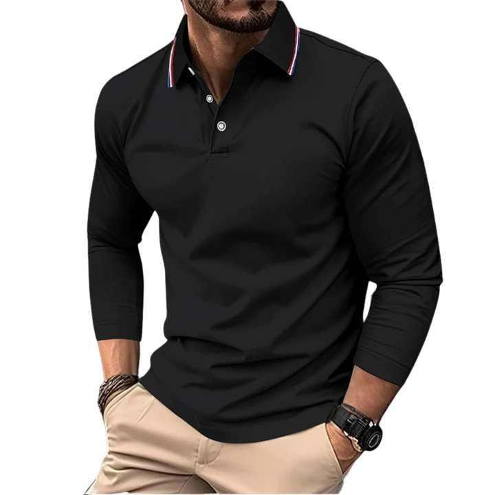 Rafael | Premium Polo Herren stilvoll mit kontrastierendem Kragen
