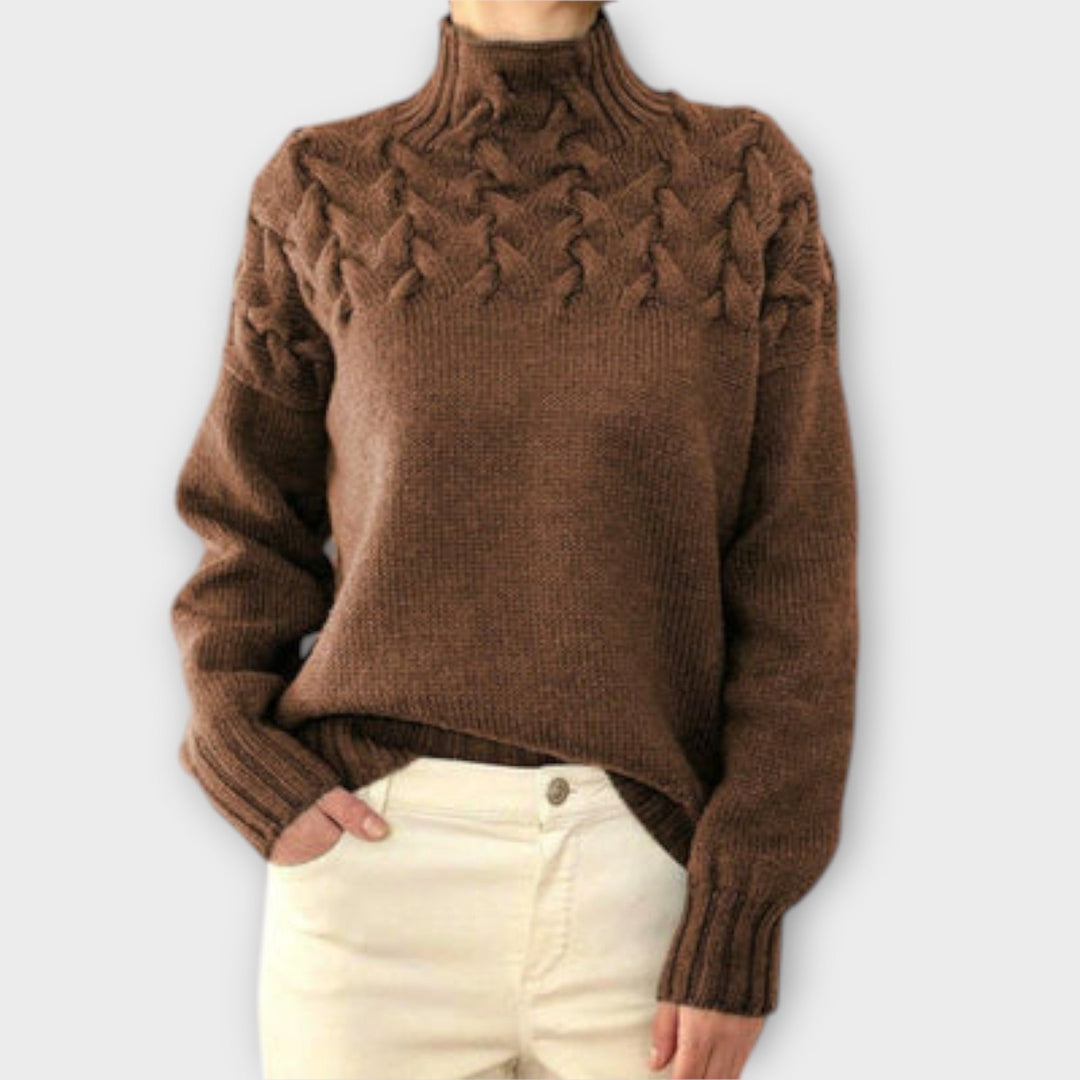 Julia | Zopfstrickpullover Damen elegant & bequem