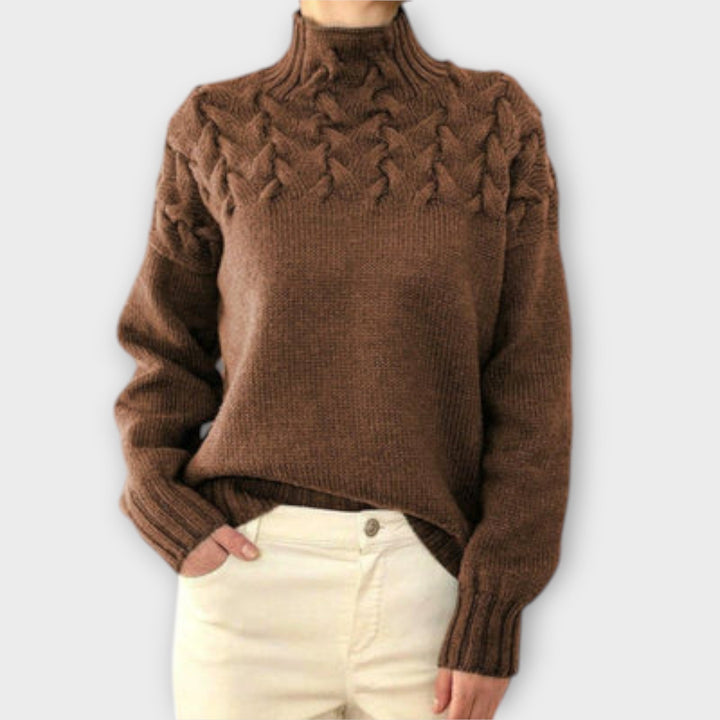 Julia | Zopfstrickpullover Damen elegant & bequem