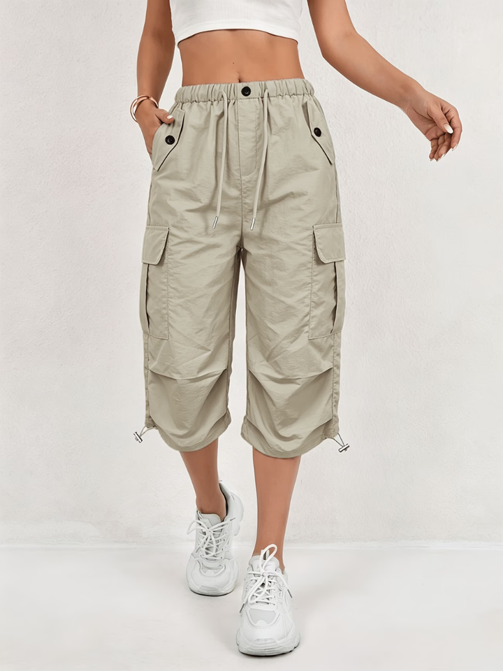 Greta | Dreiviertel Cargohose Damen Casual Chic
