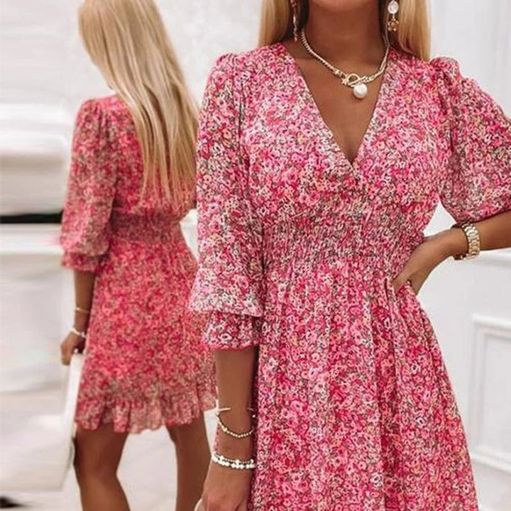 Lara | Modisches Floral Kleid Damen Chic