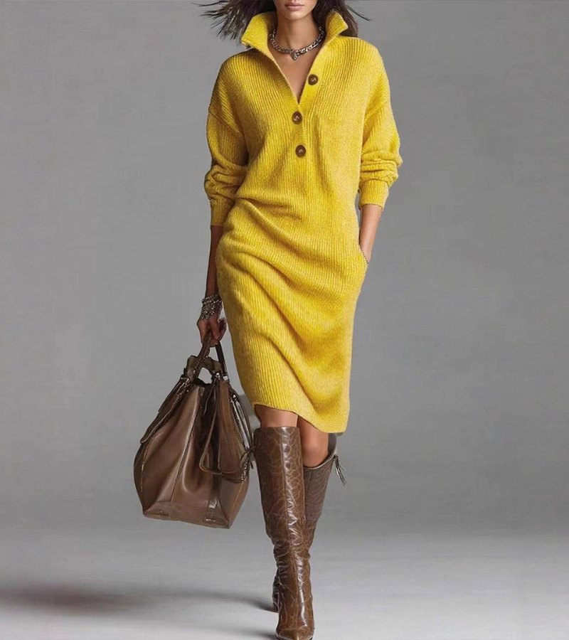 Elin | Weiches Damen-Strickkleid warm und stilvoll