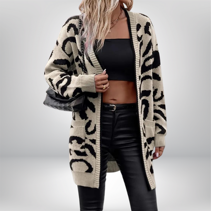 Sienna | Strickjacke mit wildem Farbspiel