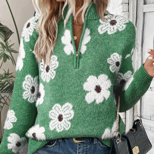 Lena | This Moderner Damenpullover Half-Zip bequem