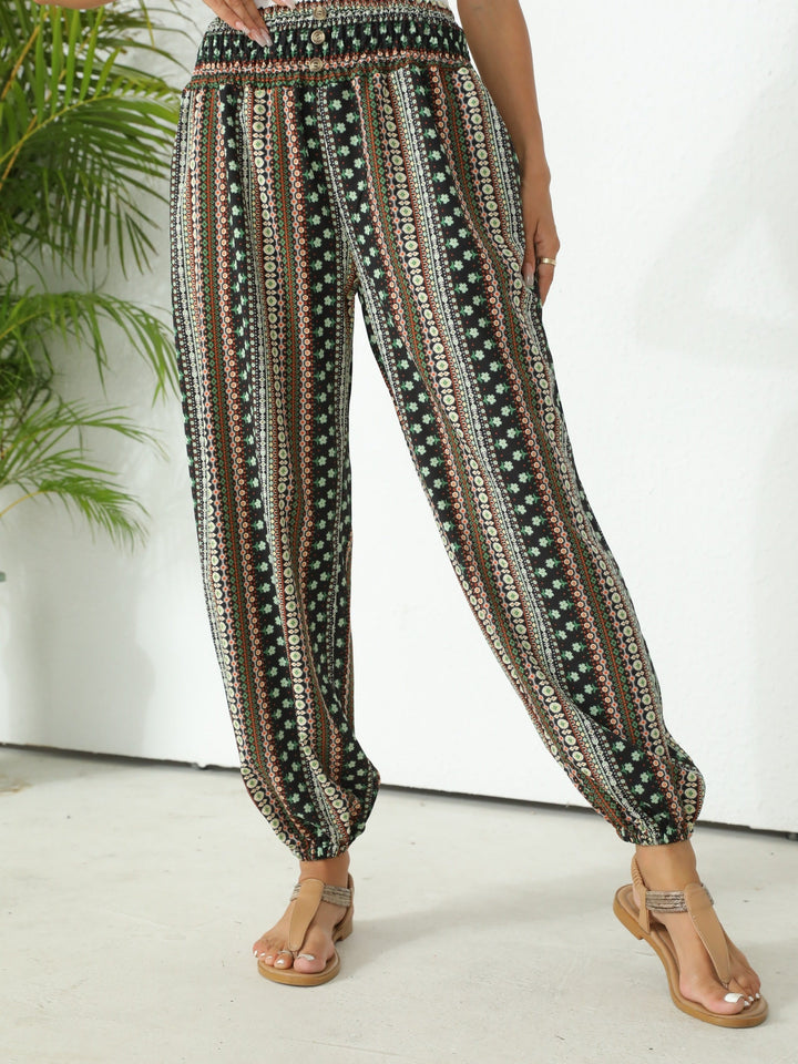 Marit Ethnische grafische Boho-Hose für trendige Festival-Looks