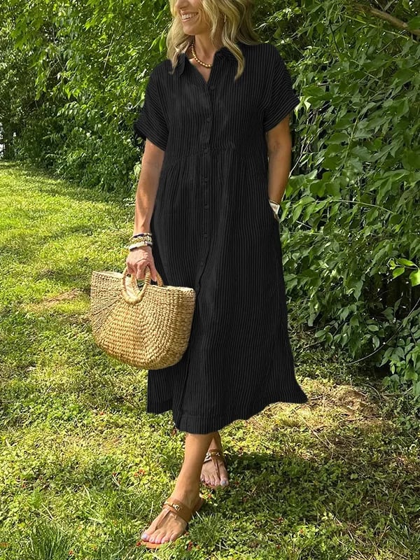 Helga | Komfortables Maxi-Hemdkleid mit weichem Griff