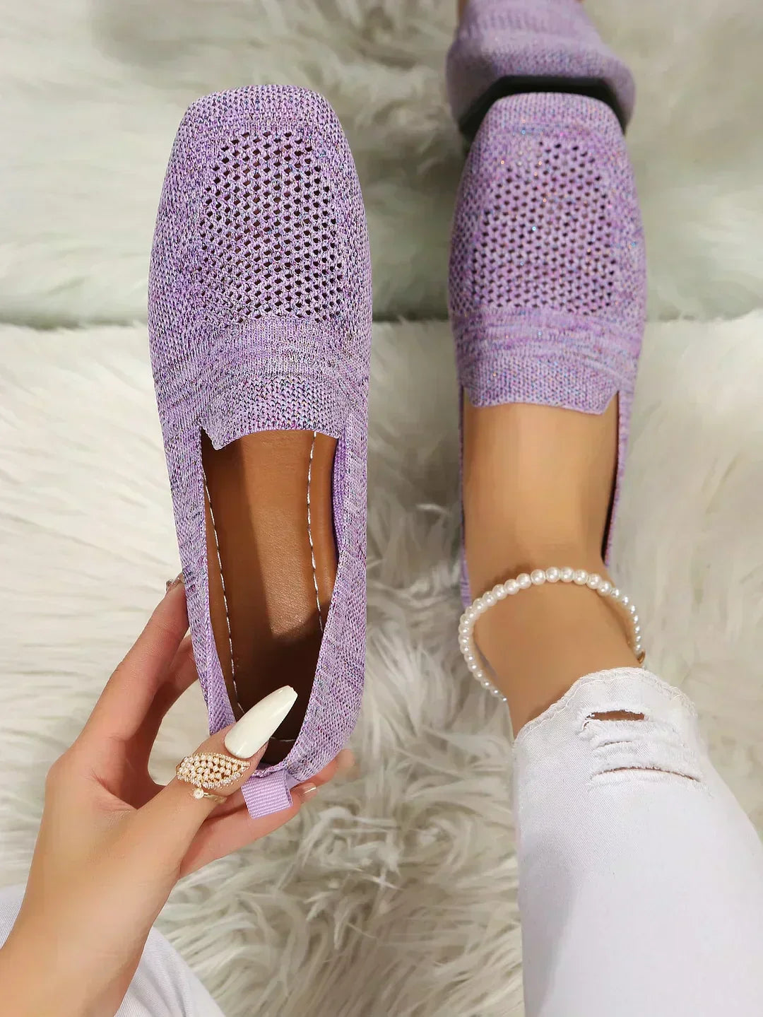 Lucie | Woven Orthopädische Mokassins
