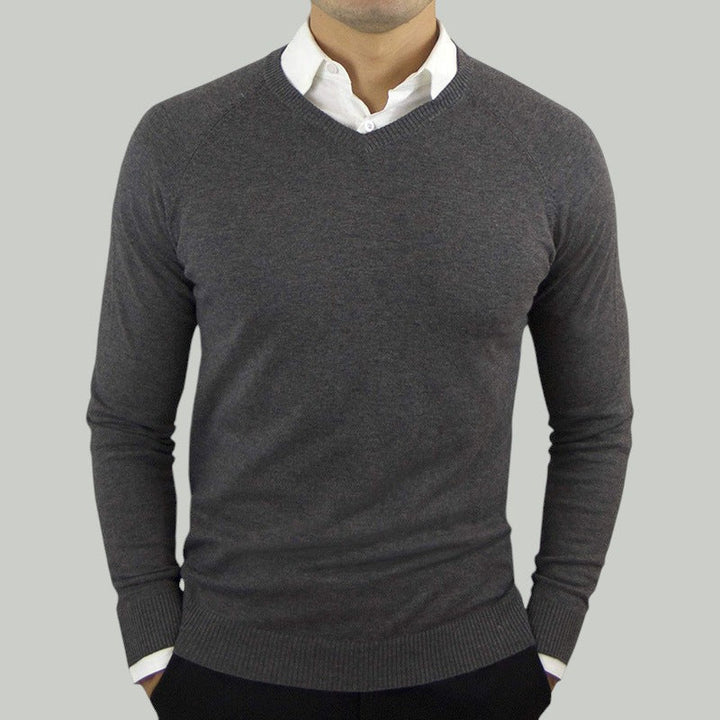 Frid | Slim Fit V-Ausschnitt Pullover für Herren