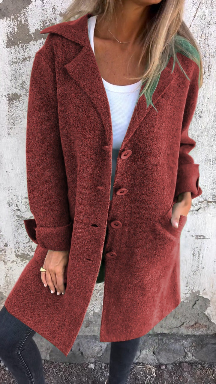 Ivanka | Langer Mantel mit Manschetten im Casual-Look