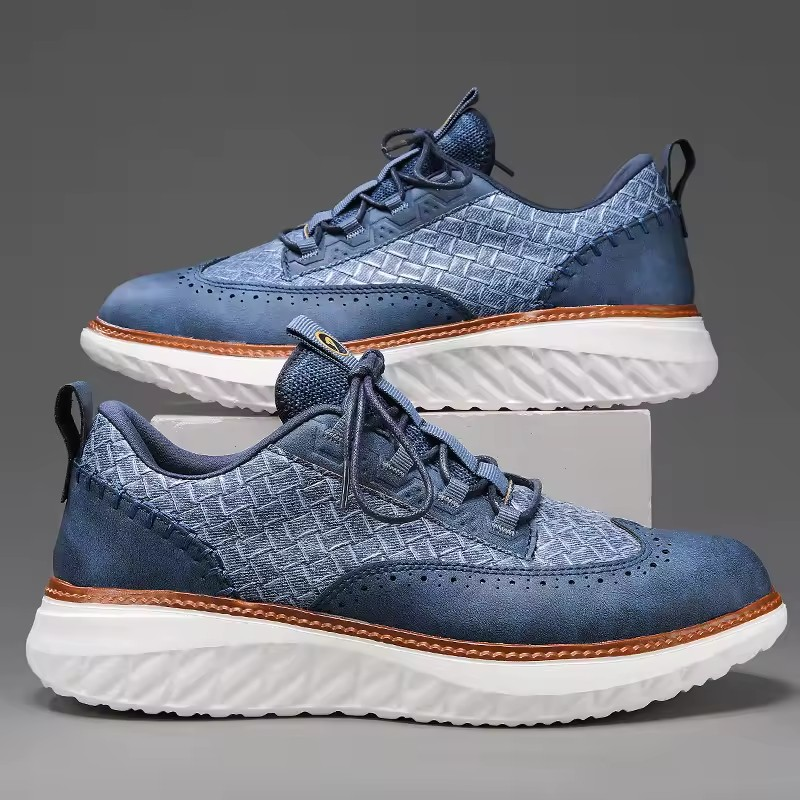 David | Stylishe Brogue Leder Sneakers für Herren