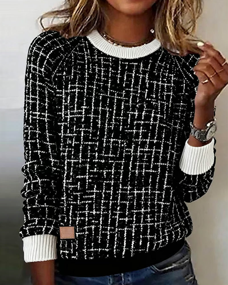 Paula | Kariertes Damen Pullover modern & elegant