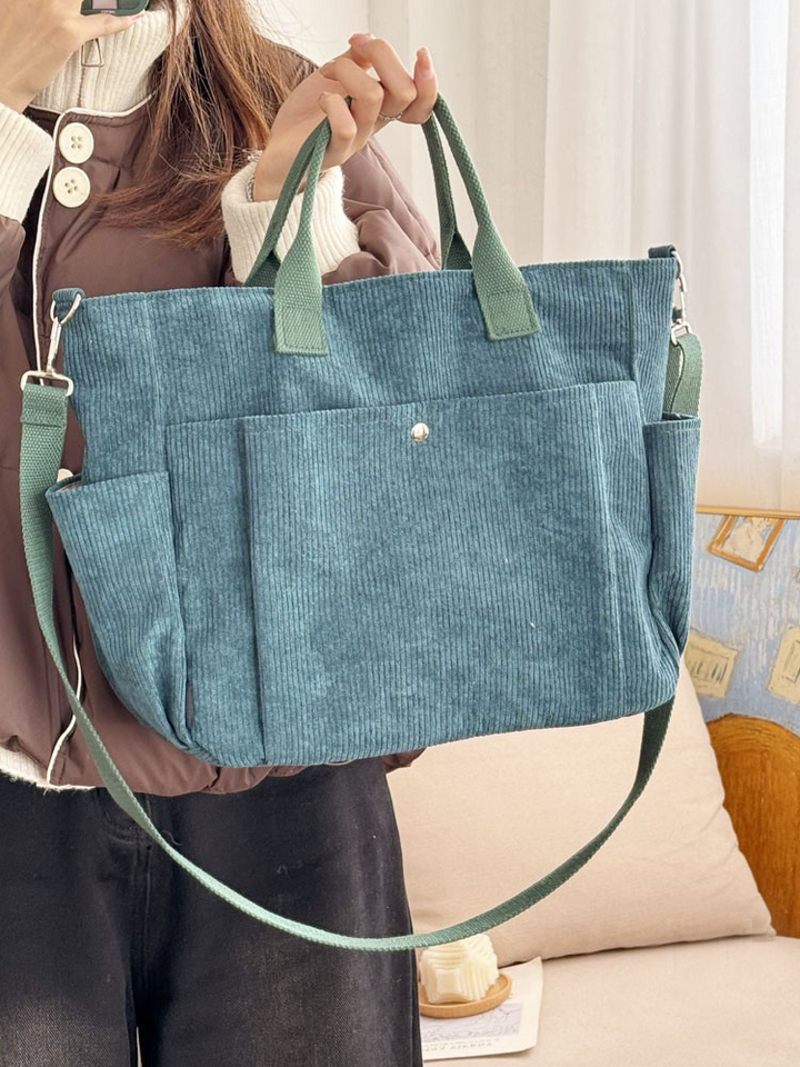 Umhängetasche aus Kord für lässige Alltagslooks