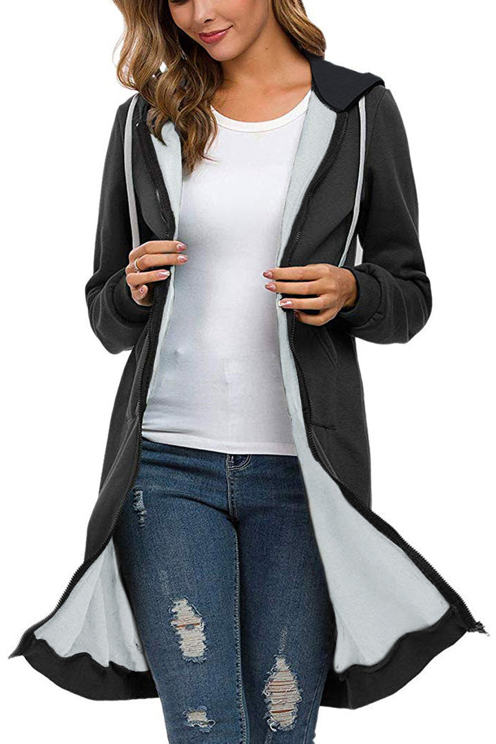 Sweatshirt | Übergroß mit langer Kapuze und Zipper