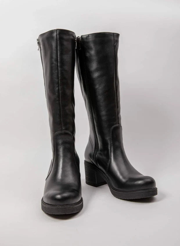 Amelia | Stilvolle Lederstiefel mit komfortablem Absatz