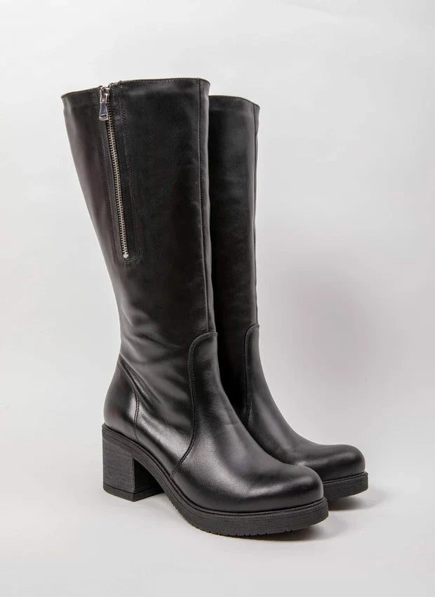 Amelia | Stilvolle Lederstiefel mit komfortablem Absatz
