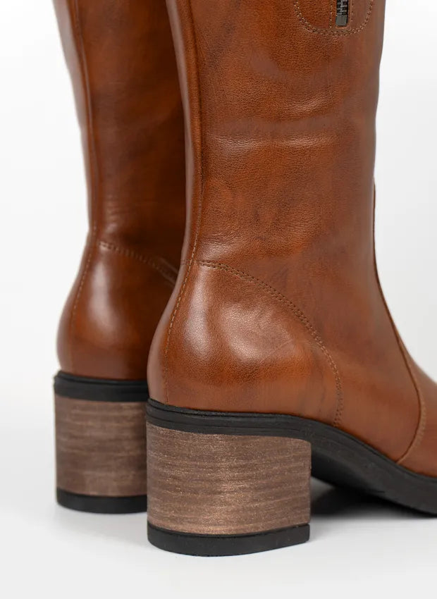 Amelia | Stilvolle Lederstiefel mit komfortablem Absatz