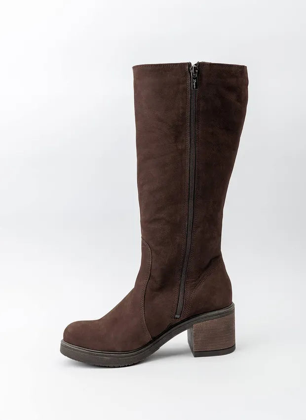 Amelia | Stilvolle Lederstiefel mit komfortablem Absatz