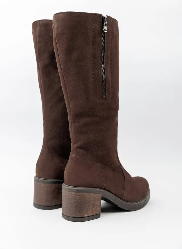 Amelia | Stilvolle Lederstiefel mit komfortablem Absatz