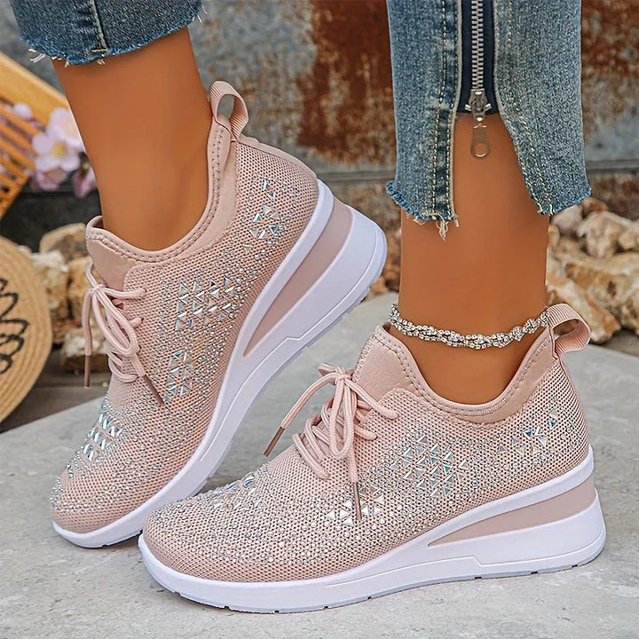 Elena | Orthopädische Sneakers mit Strasssteinen