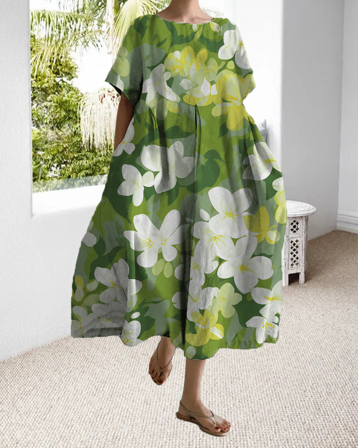 Sommerkleid mit Print und kurzen Ärmeln
