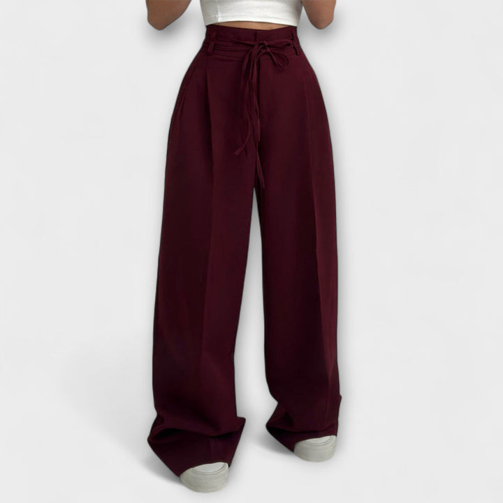 Hanna | Damen Hose modern geschnitten mit Schnürbund