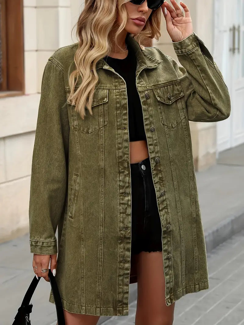 Jana | Klassische Jeansjacke mit aufgesetzten Taschen