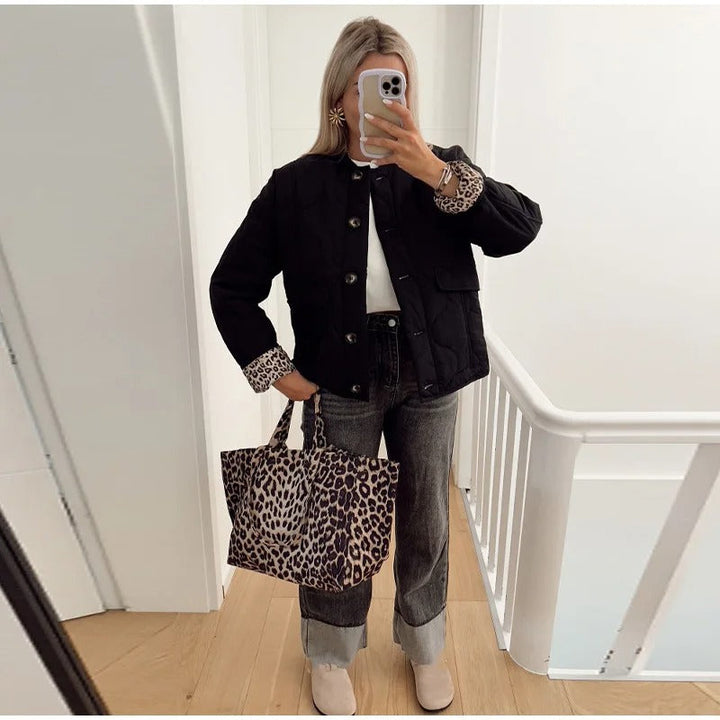 Isabelle | Jacke mit modischem Leopardenmuster