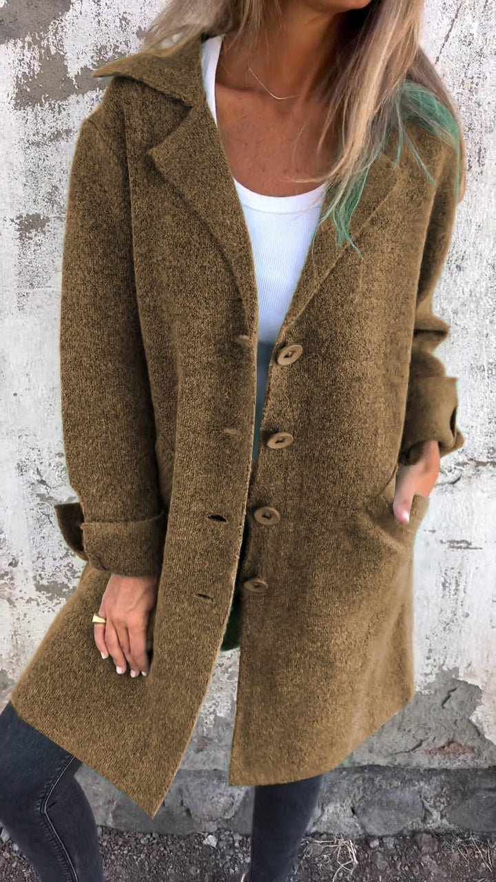 Ivanka | Langer Mantel mit Manschetten im Casual-Look