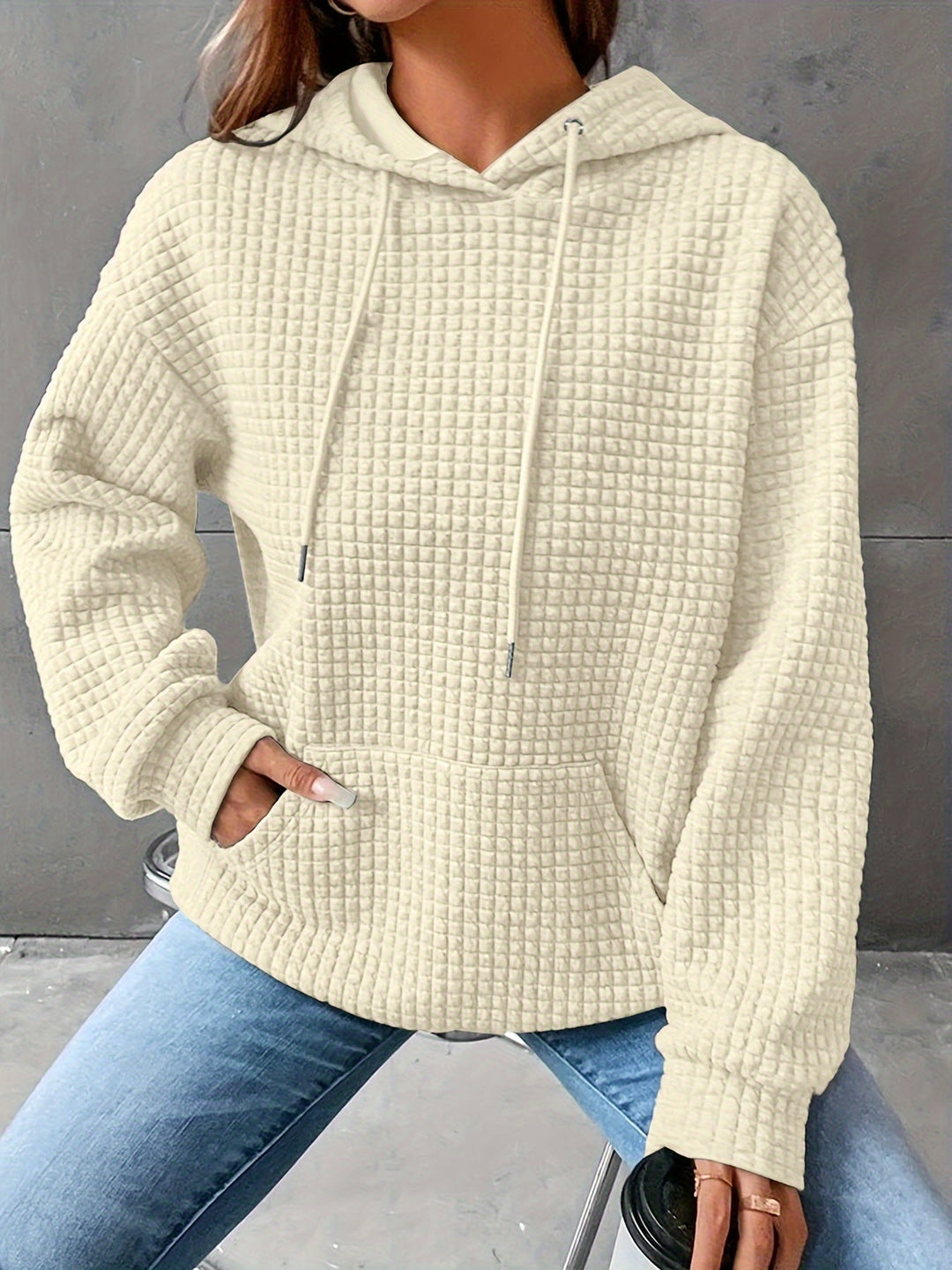 Clara | Waffelstrick Kapuzenpullover