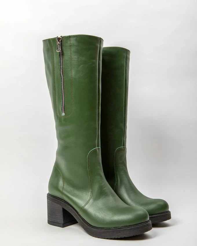 Amelia | Stilvolle Lederstiefel mit komfortablem Absatz