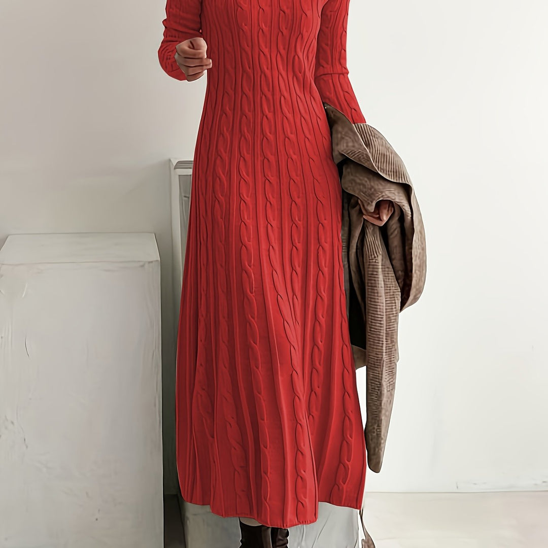 Isabella | Elegantes Damen Maxikleid Stricklook