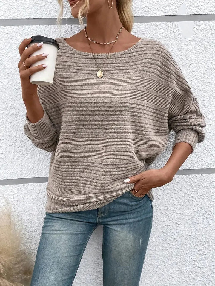 Josefine | Entspanntes, einfarbiges Sweatshirt mit weiten Ärmeln