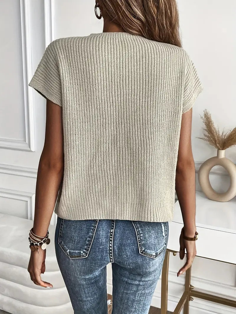 Dana | Rippenstrickpullover mit Halsausschnitt