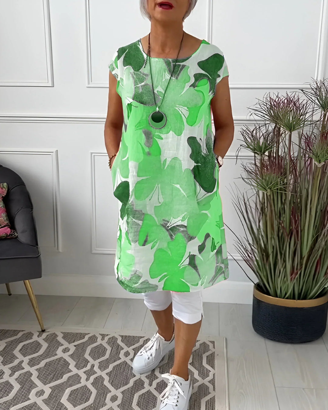 Caren | Lange Bluse mit fließendem Schnitt