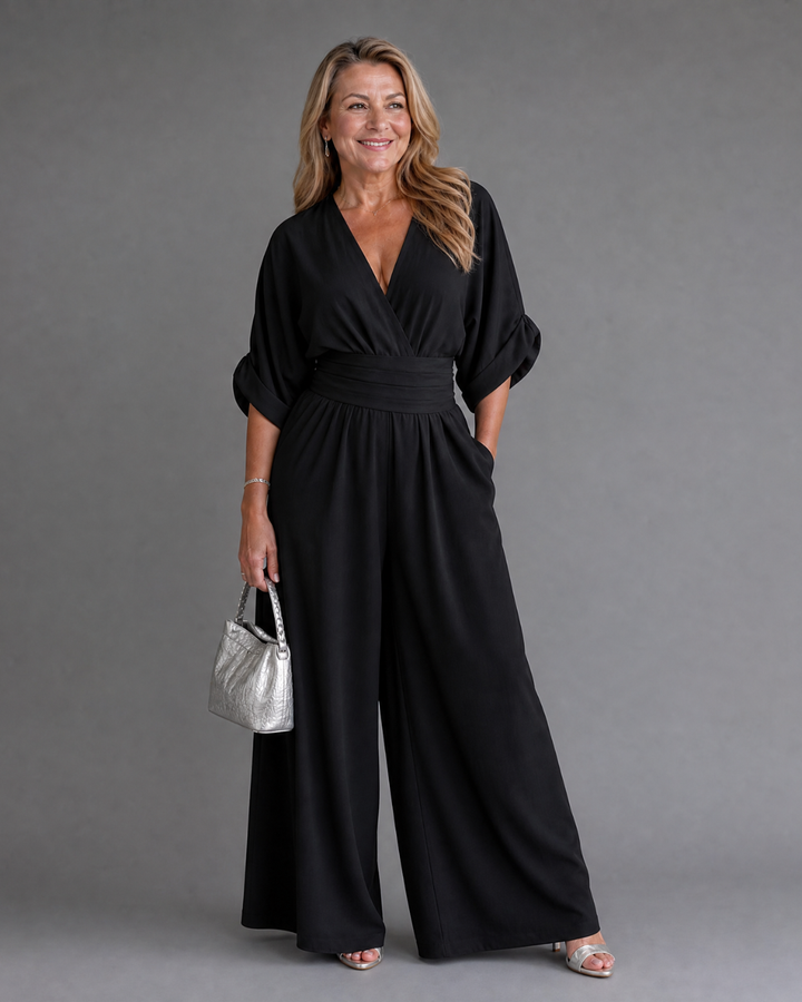 Clara | Schicker Jumpsuit Damen Drapiert Stil