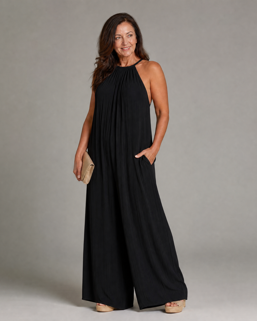 Sofia | Modischer Halter Jumpsuit Damen Chic