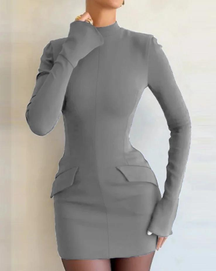 MONA | Kleid mit langen Ärmeln und Taillierung