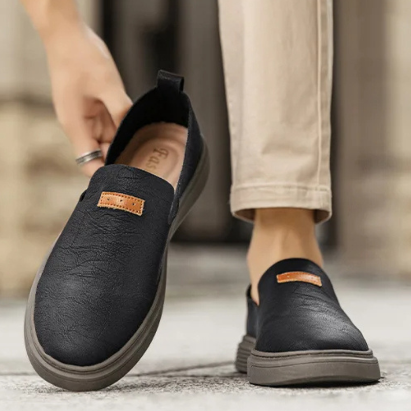 Echte Leder Slipper im venezianischen Stil