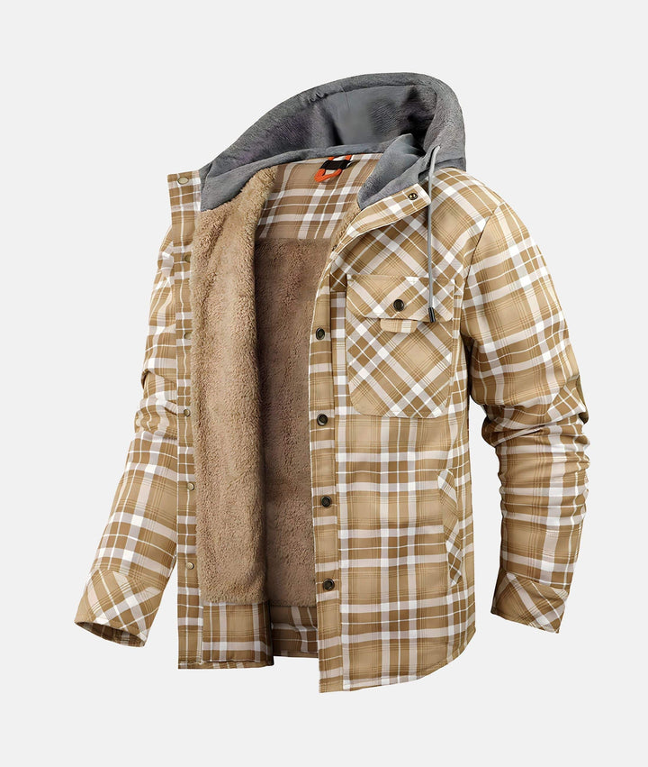 Gefütterte Jeansjacke für Herren mit Reißverschluss