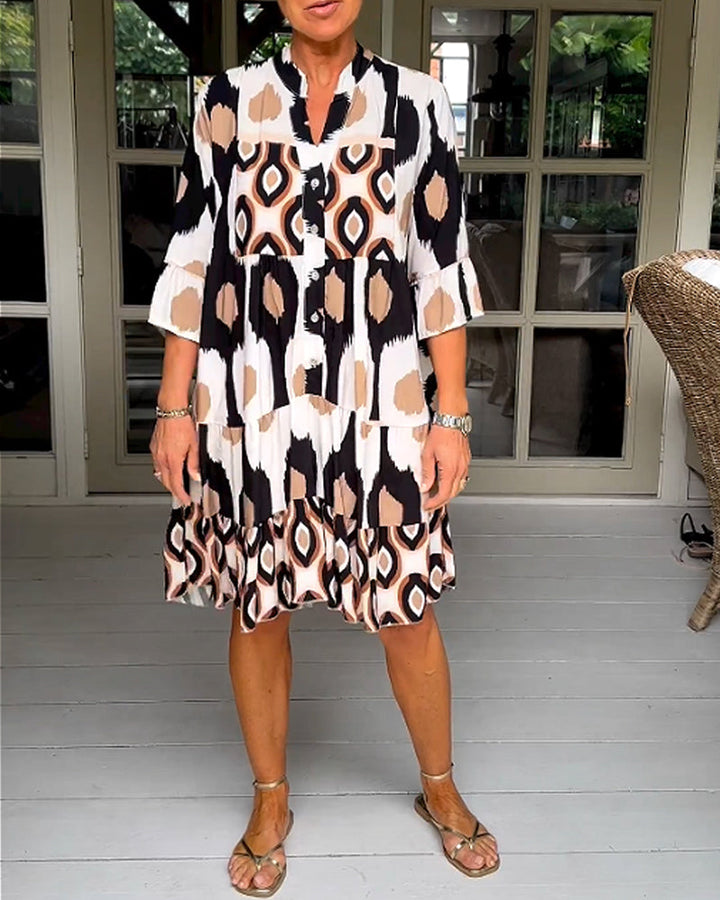 Karen | Bedrucktes Kleid mit floralen und modernen Mustern