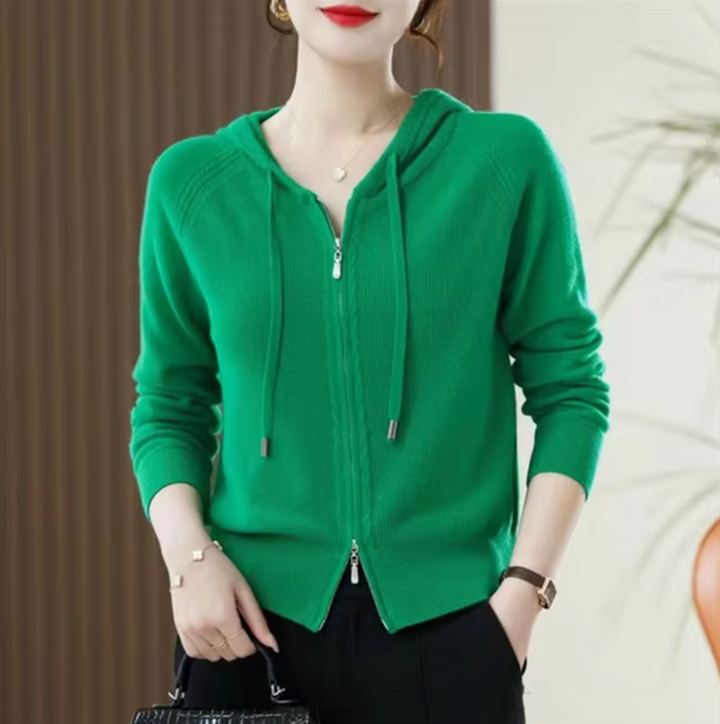 Lia | Damen Hoodie gestrickt für Freizeit & Alltag