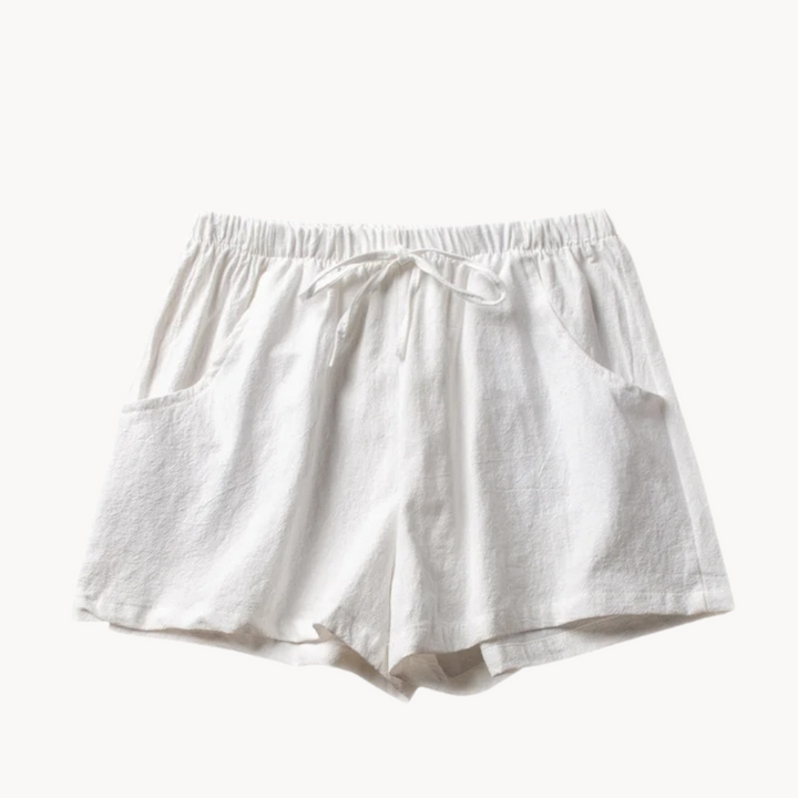 Elara | Leinen Shorts mit schrägen Taschen
