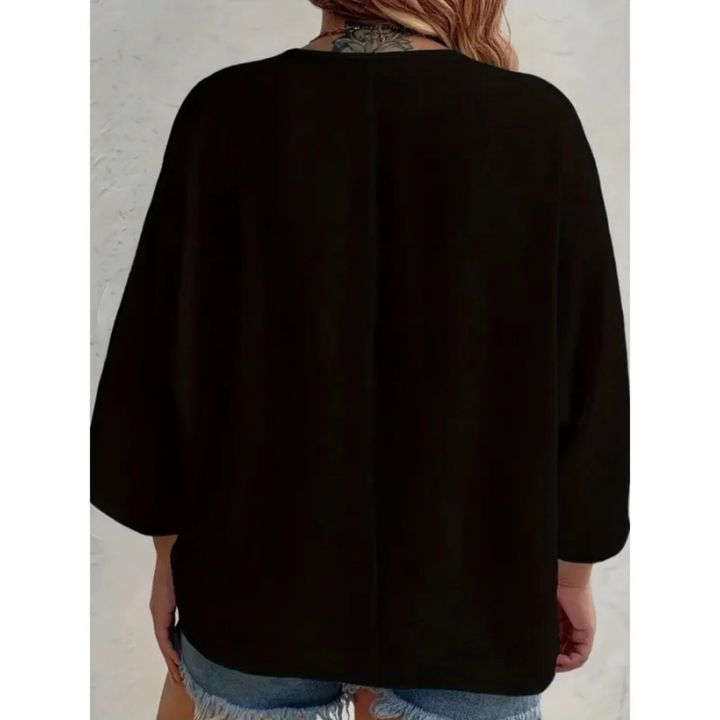 Isabella | Damen V-Ring-Top mit feinem Knopf-Detail
