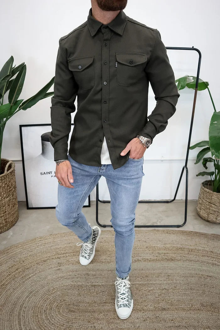 Hemdjacke mit Knopfleiste – Lässig & Chic