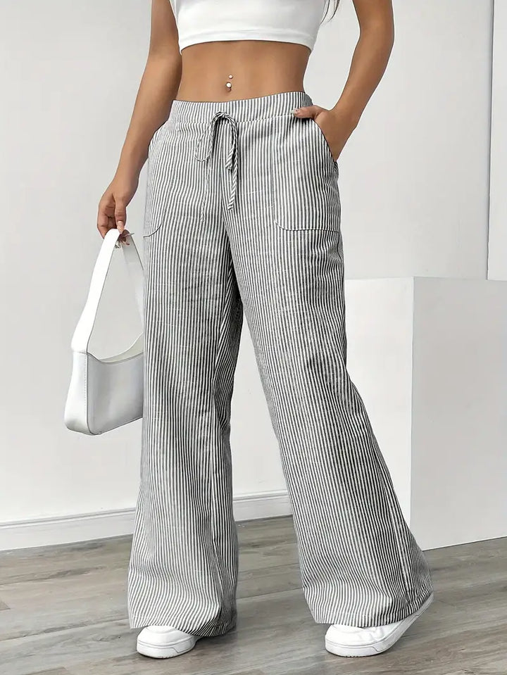 Alina | Elegante gestreifte Hose mit Taschen